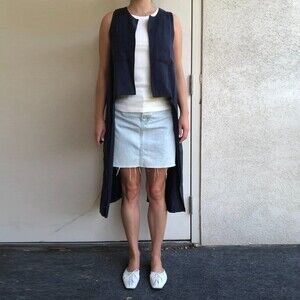 BCBGeneration Long Vest - Blue - Size M